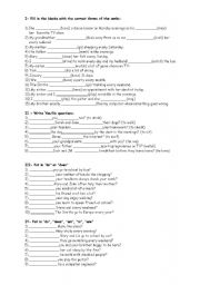 English Worksheet: Simple Present Revision