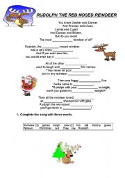 RUDOLPH THE RED-NOSED REINDEER WORKSHEET