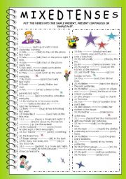 English Worksheet: MIXED TENSES