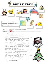 English Worksheet: Let it snow