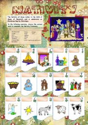 English Worksheet: CHRISTMAS - NATIVITY VOCABULARY