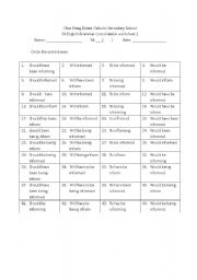 English worksheet: grammar colsolodation of present tense