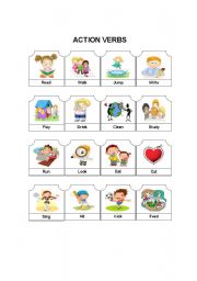 English Worksheet: Action Verbs 