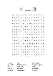 English Worksheet: Christmas vocabulary word search 
