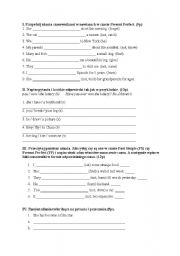 English Worksheet: Present Perfect