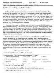 English Worksheet: second year exam