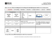 English Worksheet: recording new words