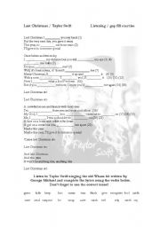 English Worksheet: Last Christmas / Taylor Swift song listening