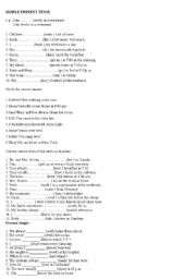 English Worksheet: present simple