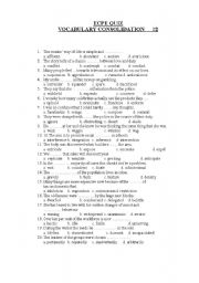 English Worksheet: ECPE VOCABULARY QUIZ