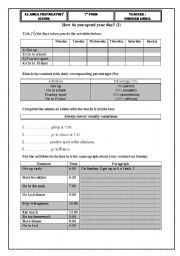 English Worksheet: Frequency Adverbs 