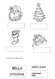 English Worksheet: CHRISTMAS WS 