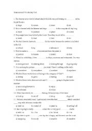 English Worksheet: multiple choice