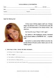 English Worksheet: Evaluation test