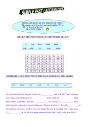 English Worksheet: simple past affirmative