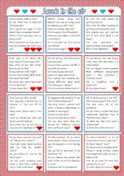 Loves in the air: conversation cards ***editable