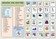 English Worksheet: Seasons and Weather