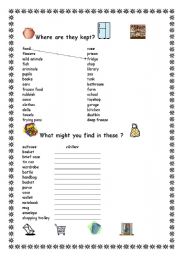 English worksheet: Developing thinking skills and building up vocabulary