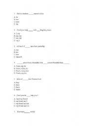 English Worksheet: Pronouns