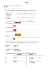 English Worksheet: REVISION   FOR   THE  4TH GRADE STUDENTS