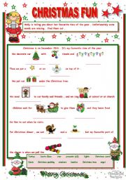 English Worksheet: CHRISTMAS FUN WITH MOLLY