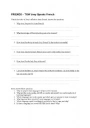 English Worksheet: Friends-based vocabulary lesson
