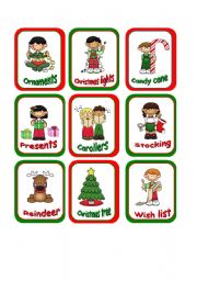 Christmas memory cards