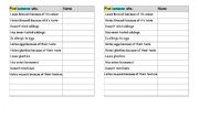 English Worksheet: Find Someone Who...