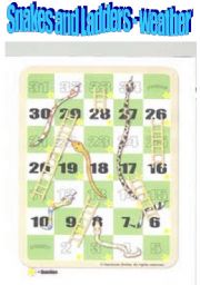 English Worksheet: Snakes and Ladders - Weather