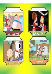 English Worksheet: family guy-verbs