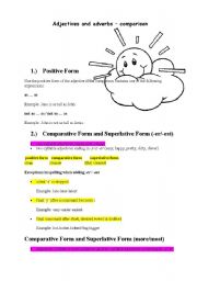 English worksheet: Adjective comparatives