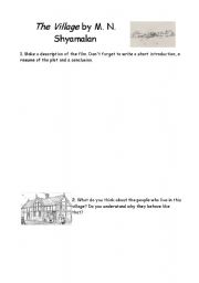 English worksheet: The Village