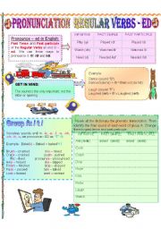 English Worksheet: PRONUNCIATION REGULAR VERBS -ED