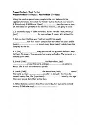 English worksheet: past tense