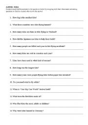 English worksheet: Kites (Mingling Exercise)