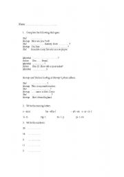 English Worksheet: An Assessment Quiz