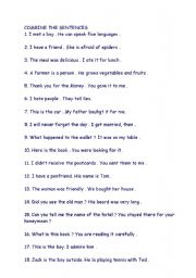 English Worksheet: relative clauses