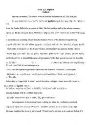 English Worksheet: Phonetic Transcription of a 500 word text.