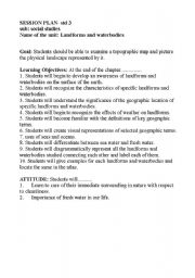 English worksheet: vocabulary landforms and waterbodies