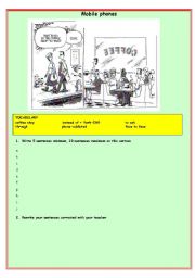 English Worksheet: MOBILE PHONE ADDICTION