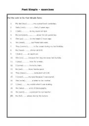 English worksheet: Past Simple exercises
