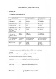 English Worksheet: Comparative and superlative. Formation and practice