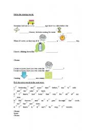 English Worksheet: Song... Have you ever seen the rain