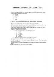 English Worksheet: SHAPES