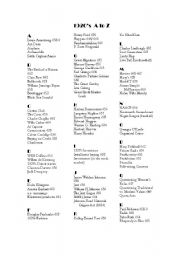 English Worksheet: 1920s A to Z