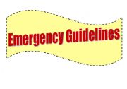 English worksheet: Emergency Guidlines
