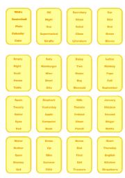 English Worksheet: PASSWORD GAME