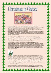 English Worksheet: Christmas in Greece