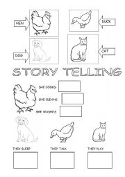 English Worksheet: LITTLE RED HEN