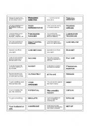 English Worksheet: Dominos Money Matters